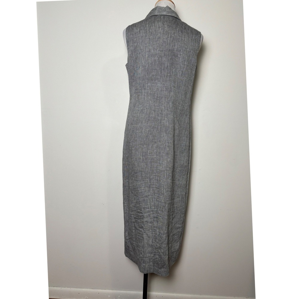 Talbots VTG Irish Linen Maxi Shirt Dress 8P Lined Quiet Luxury Summer Staple - Picture 2 of 8